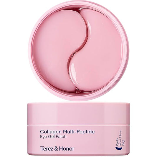 TEREZ & HONOR Peptide Collagen Under Eye Patches - 60 Korean Firming, Glowing & Hydrating Hydrogel Mask for Puffy Eyes, Dark Circles, Wrinkles, Fine Lines, Undereye Bags - Anti-Aging Eye Gel Pads-VivaGrace Women