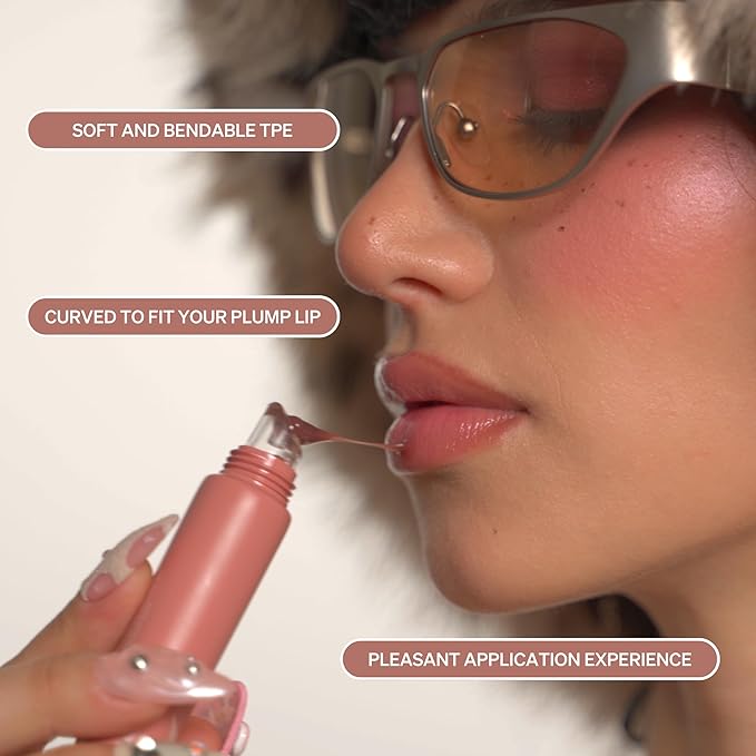 LipLock Jelly Serum for Dry Lips, Long-Lasting, Hydrating, Plumping, Glossy Mask with Rose PDRN, Carrot Collagen, Pillow Peptide, Moisturizing Tinted Lip Balm. (Pink Flan)-VivaGrace Women