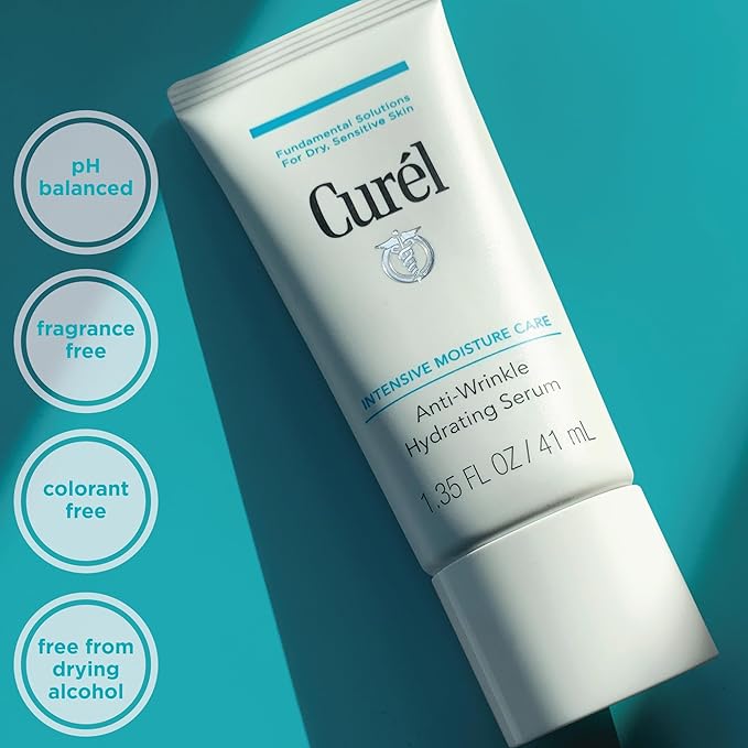 Curel Japanese Skin Care, Anti-Wrinkle Hydrating Serum, Lightweight Serum, Fragrance Free & Colorant Free, For Sensitive Skin, 1.3 Oz-VivaGrace Women