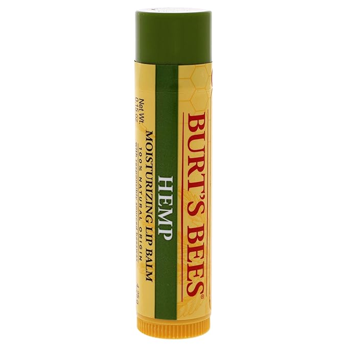 Burts Bees 100% Natural Origin Moisturizing Lip Balm, Hemp with Beeswax, 0.15 Oz-VivaGrace Women