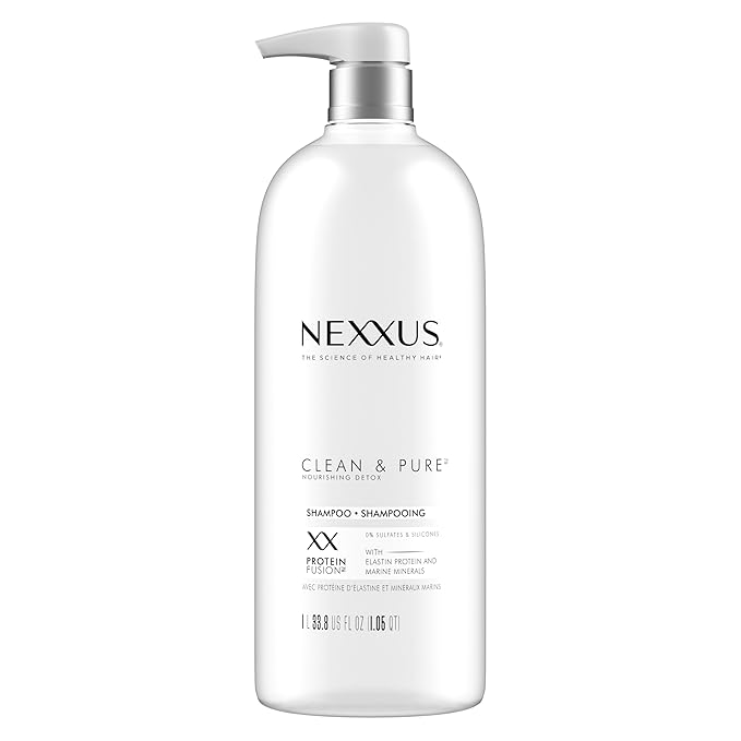 Nexxus Clean and Pure Clarifying Shampoo, With ProteinFusion, Nourished Hair Care Silicone, Dye And Paraben Free 33.8 oz-VivaGrace Women