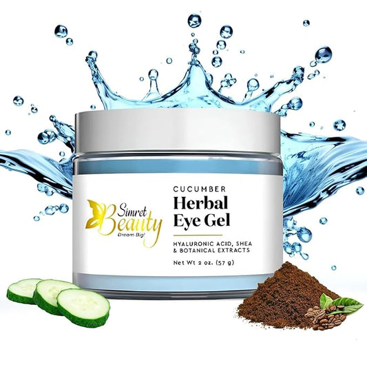 Eye Cream for Dark Circles, Anti-Aging Herbal Eye Gel with Hyaluronic Acid, Caffeine, Coffee, and Shea - Best for Puffiness, Wrinkles, and Fine Lines-VivaGrace Women