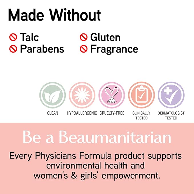 Physicians Formula Mineral Wear Talc-Free Mineral Face Powder, Smooth Satin Buildable & Blendable Coverage, Bare-Feeling Gentle Formula, Cruelty & Vegan - Creamy Natural-VivaGrace Women