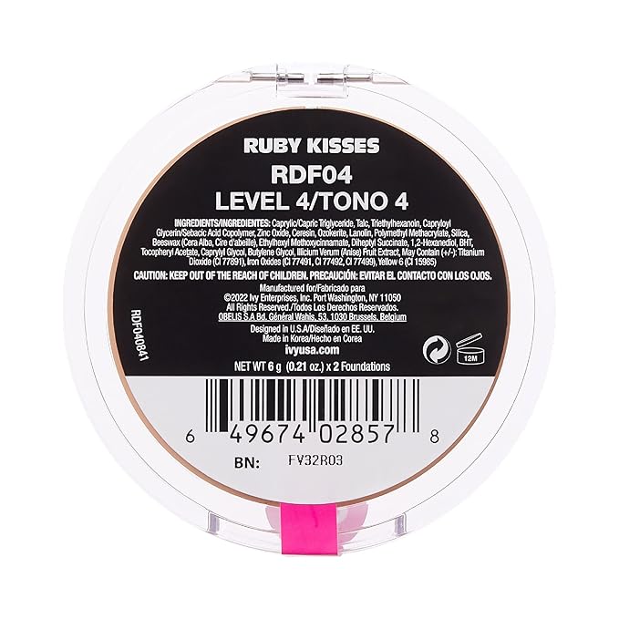 Ruby Kisses 3D Face Creator Cream Foundation & Concealer, 12 Hours Long Lasting, Medium to Full Coverage, Non-Greasy, Ideal for Makeup & Contour Palette (Level 4)-VivaGrace Women