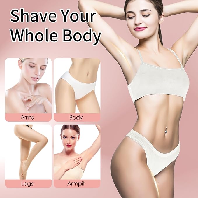 Electric Razors for Women, 5 in 1 Painless Rechargeable Dusk Shaver Womens, Women's Shavers Everything, Lady Leg/Bikini/Face Hair Removal Products, Female Wet Dry Shaving Machine-VivaGrace Women