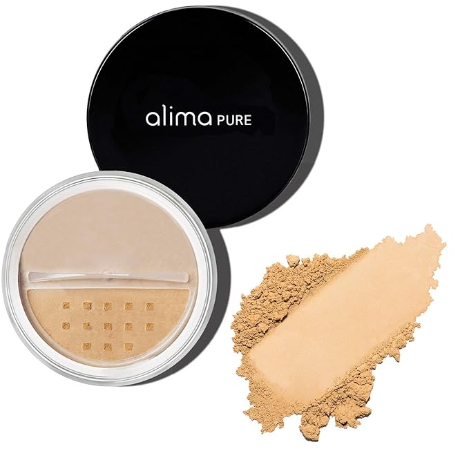Alima Pure Matte Foundation Loose Mineral Powder Foundation Makeup, Loose Powder Makeup Oil Free Talc Free Powder, Natural Makeup Mineral Foundation Full Coverage Natural Foundation Powder .15 oz/4.5g-VivaGrace Women