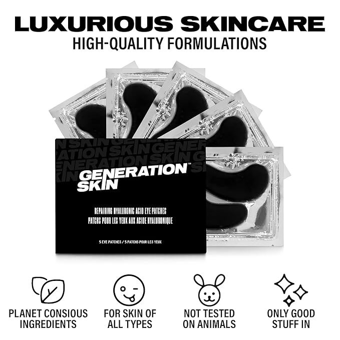 Eye Mask, Eye Masks for Dark Circles and Puffiness, Under Eye Mask with Hyaluronic Acid, Vegan and Cruelty-Free Under Eye Patches, Hyaluronic Acid Eye Masks, 5-Pack-VivaGrace Women