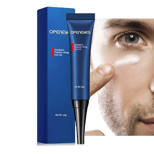 AKARY Awaken Peptide Depuffing Eye Gel, OPENEYES Lifts Firming Eye Tightener, Men's Moisturizing Eye Cream Hydrating Eye Gel Smooths Under Eyes for Dark Circles, Puffiness, Fine Lines, and Bags-VivaGrace Women