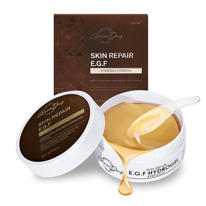 Under Eye Hydrogel E.G.F Eye Patches, 100% VEGAN CERTIFIED, Anti-Wrinkle Eye Patch, Treatment for Puffy Eyes, Eye Bags, Dark Circles Under Eye, Puffiness, Eye Patch with Hyaluronic Acid and-VivaGrace Women