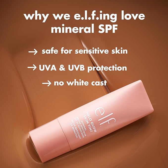 e.l.f. Halo Glow Skin Tint SPF 50, Tinted Moisturizer For Light, Buildable Coverage, Creates A Natural Glow, Vegan & Cruelty-Free, 1 Fair Neutral-VivaGrace Women