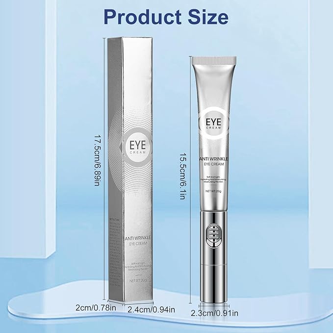 20g Eye Cream with Electric Massage, Moisturizing Anti-Wrinkles Eye Cream, Anti Aging Eye Cream for Dark Circles and Puffiness, Results in 3-4 Weeks to Reduce Fine Lines-VivaGrace Women