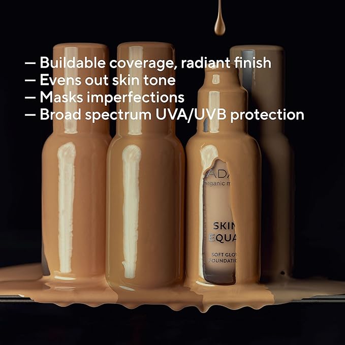 MÁDARA Organic Skincare | Skin Equal Soft Glow Foundation SPF15 PORCELAIN IVORY 10-30ml, Mineral foundation with hyaluronic acid, Buildable medium coverage, Dewy foundation, Vegan, COSMOS certified-VivaGrace Women