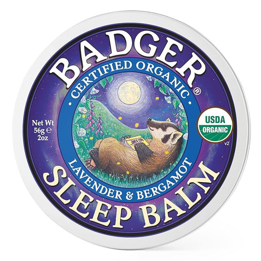 Badger - Sleep Balm, Lavender & Bergamot, Natural Sleep Balm, Scented Relaxing Balm for Children and Adults, Calming Night Balm, Organic Sleep Balm, 2 oz-VivaGrace Women