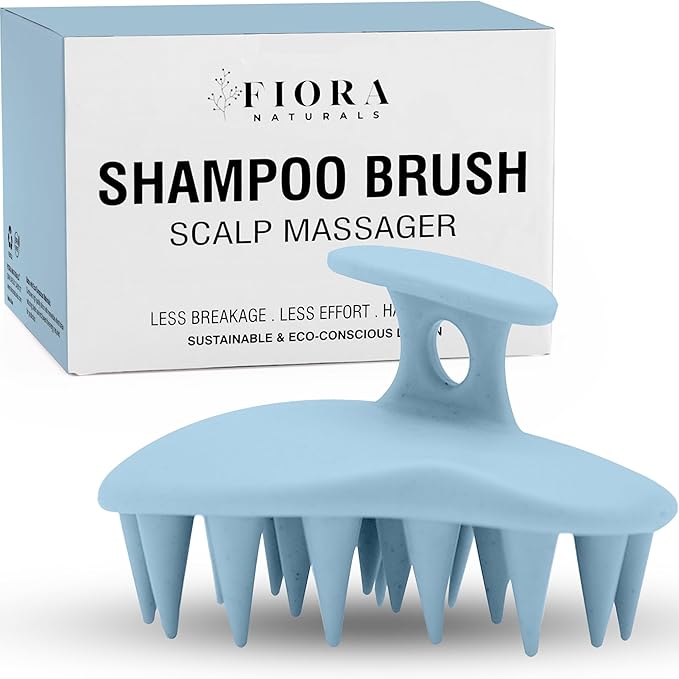 Fiora Naturals Scalp Massager Shampoo Brush - Silicon Scalp Scrubber & Exfoliator for Dandruff Removal and Hair Growth, Scalp Brush for Wet & Dry Hair, Shampoo Brush for Men, Women, Kids - BPA Free-VivaGrace Women