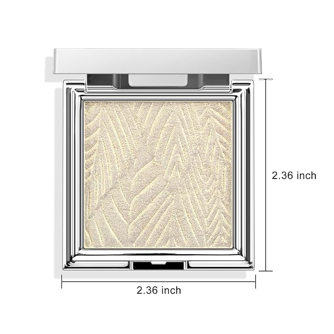 Boobeen Highlighter Makeup Highlighter Powder Palette, Shimmer Illuminator Highlight Contouring Palette Come with Mirror, Long Lasting Glow Defining the Face and Body-VivaGrace Women