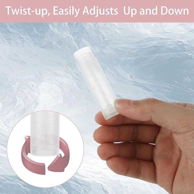 200PCS Lip Balm Tubes with Caps, Clear Lip Balm Tubes Empty Chapstick Tubes Empty Bulk for DIY Lipstick Homemade 3/16 Oz (5.5 ml)-VivaGrace Women