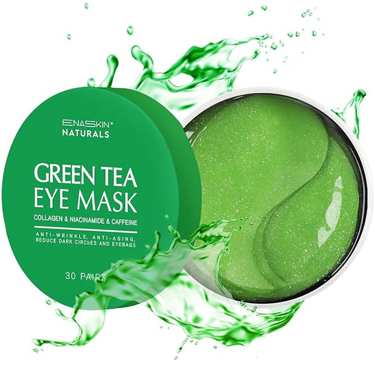 Under Eye Patches for Dark Circles: 30 Pairs Green Tea Eye Gels Pads - Reduce Eye Bags, Wrinkles & Puffy - Skin Treatment Mask Retinol Collagen - Anti Aging & Face Moisturizer For Women (Green Tea)-VivaGrace Women