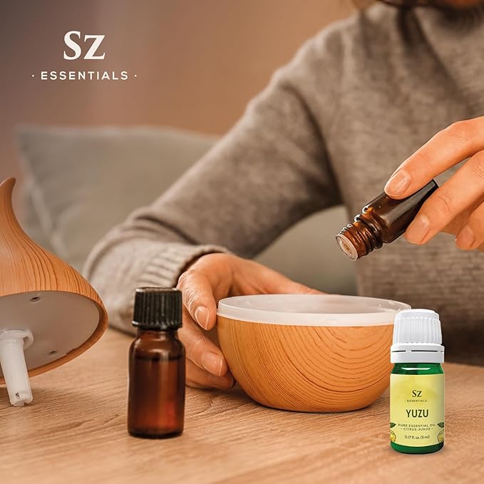 Yuzu Essential Oil - Japan - 100% Pure and Natural, Undiluted - Promotes Natural Solution for Relaxation with Soothing, Fresh and Citrusy Aroma - 0.17 fl oz (5ml)-VivaGrace Women