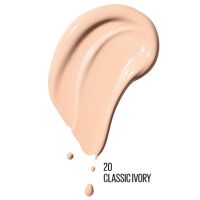 Maybelline Dream Radiant Liquid Medium Coverage Hydrating Makeup, Lightweight Liquid Foundation, Classic Ivory, 1 Count-VivaGrace Women