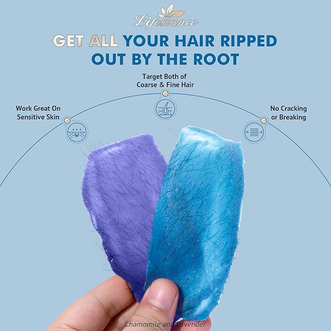 Lifestance Complete Home Waxing Kit, L1 Hard Wax Warmer for Hair Removal, Brazilian Bikini Wax Kit for Women Men, 59 Items, No-Mess Silicone Liner, Wax Heater, Hot Wax Pot for Body Leg Face Eyebrow-VivaGrace Women