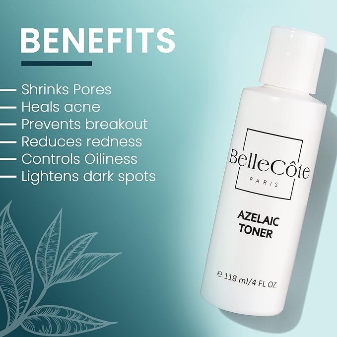 Skin Care Acne Treatment Toner - 10% Azelaic Acid, 2% Salicylic Acid, Tea Tree Oil Clean and Clear Acne Serum, Rosacea Treatment for Face, Reduces Blackhead | 4oz-VivaGrace Women