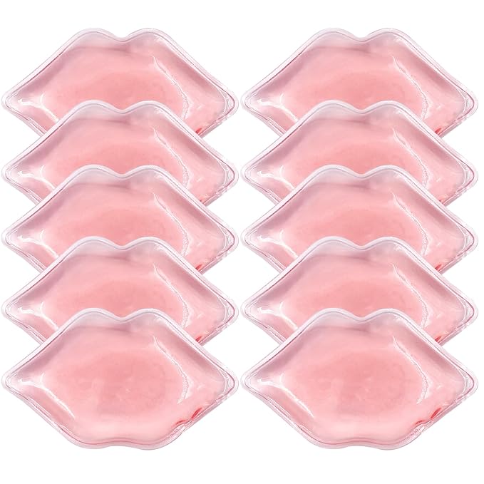 Lip Ice Pack for Cosmetic (10 PCS)，Ice Pack After lip ice treatment, reusable ice pack lip shape ice pack to relieve pain and relax lips, anti-aging lip care ice pack to reduce lip swelling-VivaGrace Women