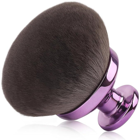 90MM Extra Large Self Tanner Kabuki Makeup Brush – Ultra Soft Dense Vegan Bristles for Body Makeup, Bronzer & Foundation–Applies Tanning Mousse, Lotion & Self Tanner，Wet & Dry (Purple)-VivaGrace Women