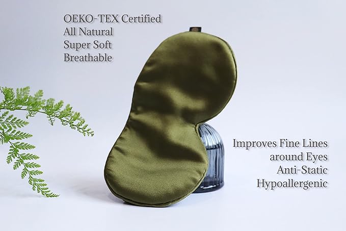 Premium 25 Momme Mulberry Silk Eye Mask for Sleeping (Jungle)-VivaGrace Women