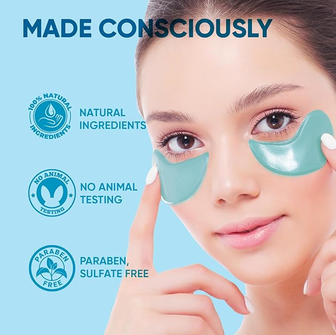 Under Eye Patches for Anti-Aging: 30 Pairs Retinol Collagen Gel Eye Pads - Reduces Wrinkles, Dark Circles, Eye Bags & Puffiness, Fine Lines Smoothing Treatment & Hydrating Eye Mask for Women-VivaGrace Women
