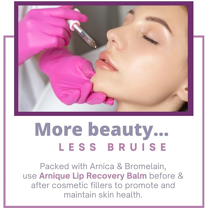 Arnica Lip Balm - Lip Filler Aftercare with Arnica Montana and Bromelain, Topical Bruise Balm Masque for Lip Flip Injections and Implant Surgery to aide with Bruising, Swelling and Redness-VivaGrace Women