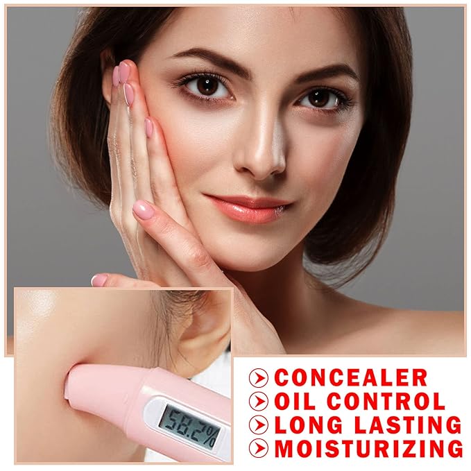 2PCS Mushroom Head Air Cushion CC Cream BB Cream Foundation,Moisturizing Concealer Makeup Base Foundation,Long Lasting Full Coverage Foundation with Mushroom Makeup Sponge(Natural)-VivaGrace Women