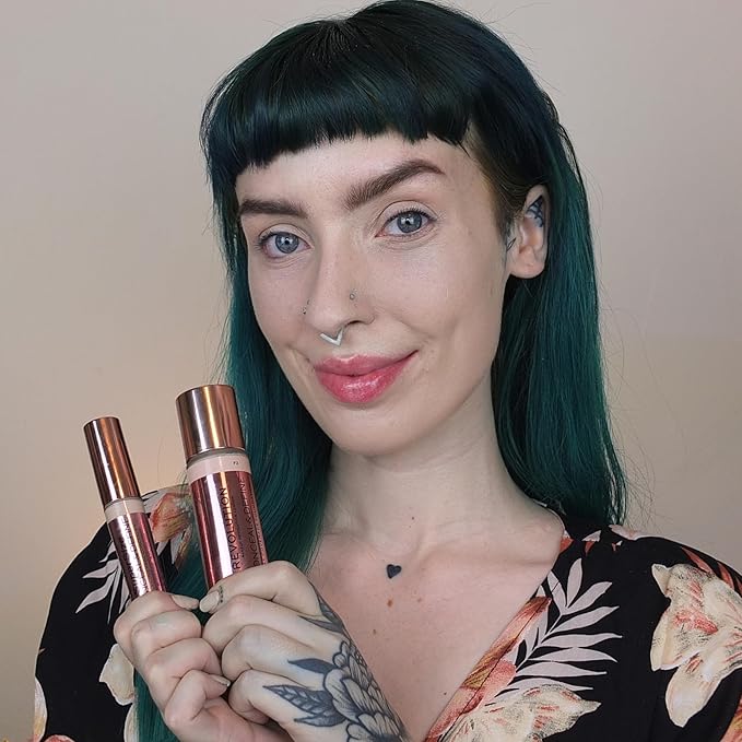 Revolution Beauty, Conceal & Define Foundation, Full Coverage, Long-Lasting Matte Finish, Vegan & Cruelty Free, F9 Medium Skin Tones, 0.8 Fl.Oz.-VivaGrace Women