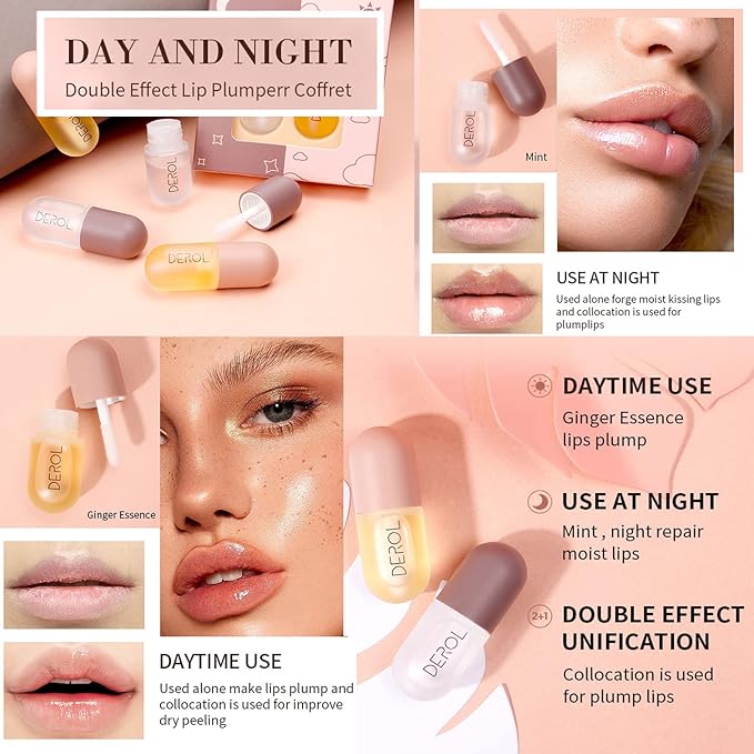 Plumping Lip Oil, Hydrating Lip Glow Oil Cherry, Plumper Lip Gloss Oil Set Clear, Lip Oil Tinted for Lip Care and Dry Lips, Long Lasting Nourishing Lip Glow Oil,Lip Plumper Gloss(001 PINK)-VivaGrace Women