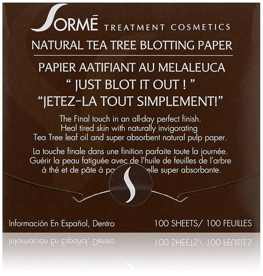 Sorme' Treatment Cosmetics Blotting Paper, Tea Tea, 0.5 oz.-VivaGrace Women