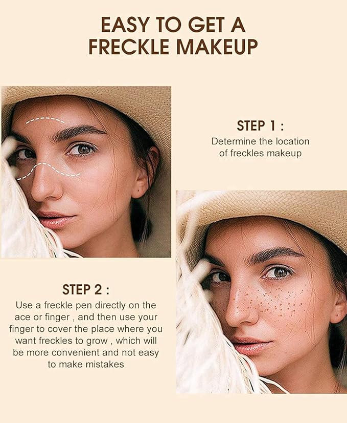 Freckle Pen 4 Colors Available, Natural Lifelike Freckle Makeup Pen, Waterproof Long Lasting Quick Dry - Light Brown, Natural Coffee, Chestnut, Dark Brown (2Pack) (3-Chestnut + 4-Dark Brown)-VivaGrace Women