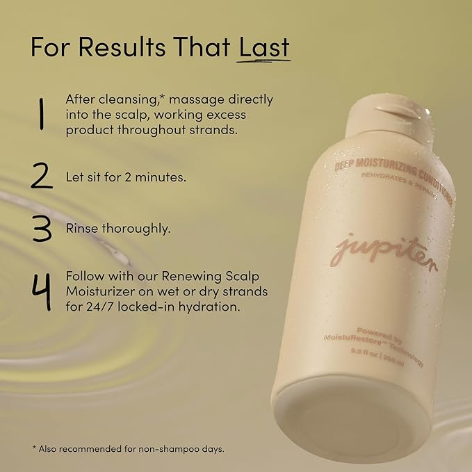 Jupiter, Moisturizing Conditioner for Women and Men, Softens, Detangles & Strengthens Hair with Nourishing Formula for All Hair Types, Color Safe, Sulfate-Free, Natural Fragrance, Vegan, Paraben-Free-VivaGrace Women