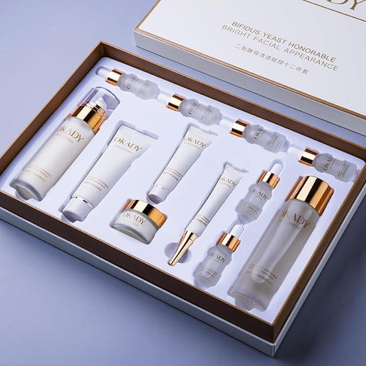 O'KADY Anti Aging Skin Care Sets Gentle Skin,Care Travel Kit,cleanser,Toner, Face Serum,Eye Cream,Face Cream Facial Skin Care Sets & Kits for Wife Mom Women Girl Valentine's Day (12 Piece)-VivaGrace Women