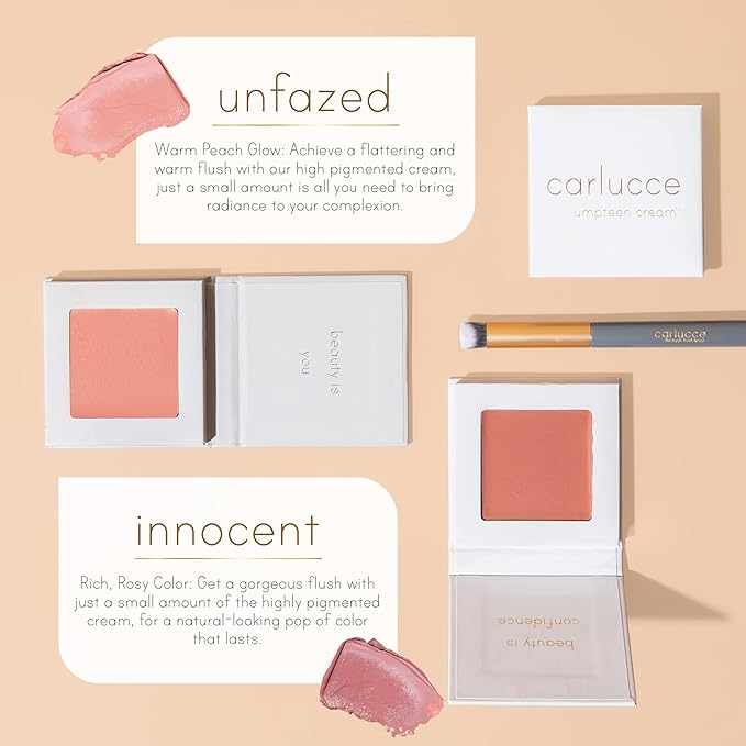 Carlucce Umpteen 3-in-1 Vegan Multi-Use Cream Color Palette - Unfazed - Makeup & Skincare in One, High Pigment Formula for Lips, Cheeks & Eye Base-VivaGrace Women