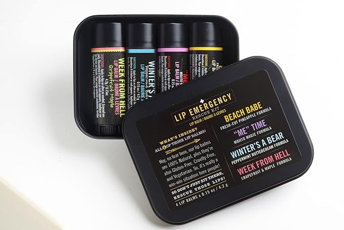Walton Wood Farm Lip Emergency Rescue Kit, 4 Lip Balms, 0.15 oz each-VivaGrace Women