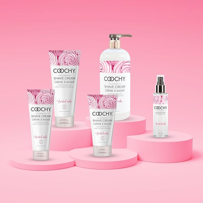 Coochy Shave Cream - Moisturizing Shave Lotion - Gentle Intimate Shaving Cream - For Bikini Area, Underarms, Legs & More - Rash-Free, Hydrating Formula - 12.5 oz, Frosted Cake-VivaGrace Women