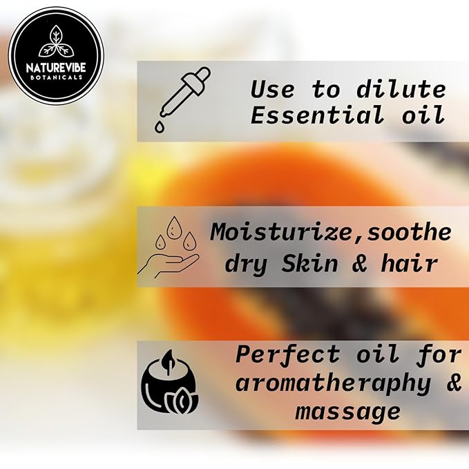 Naturevibe Botanicals Papaya Oil 32 Ounces | 100% Pure and Natural | Great for Skin Care and Hair Care-VivaGrace Women