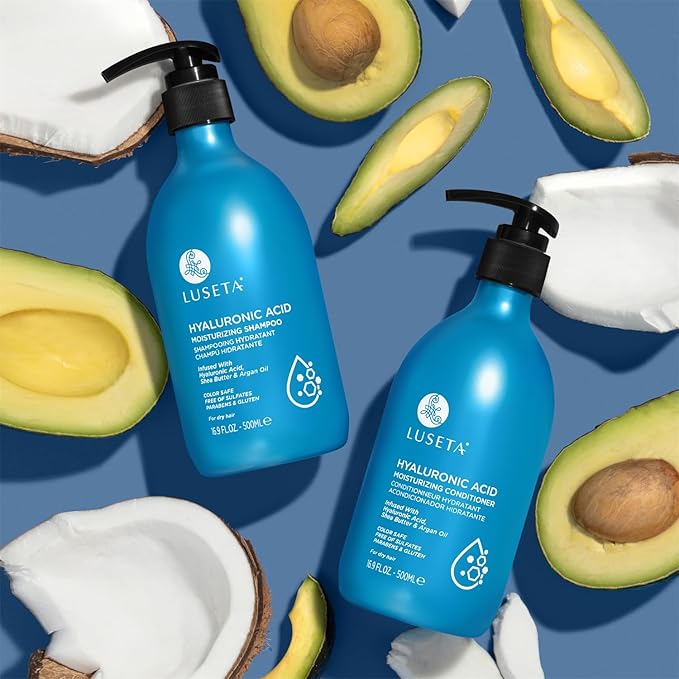 Luseta Hyaluronic Acid Moisturizing Shampoo & Conditioner Set for Dry and Damaged Hair, Sulfate Free Shampoo and Conditioner for Women Infused with Argan Oil and Shea Butter Paraben-Free2 x 16.9oz-VivaGrace Women