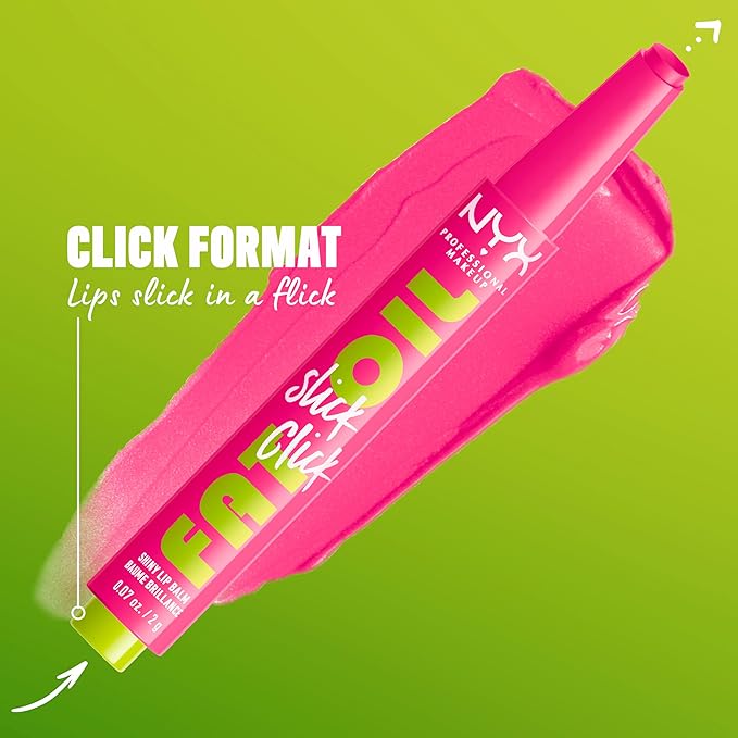 NYX PROFESSIONAL MAKEUP Fat Oil Slick Click, Lightweight, Buildable, Pigmented Vegan Lip Balm - Thriving-VivaGrace Women