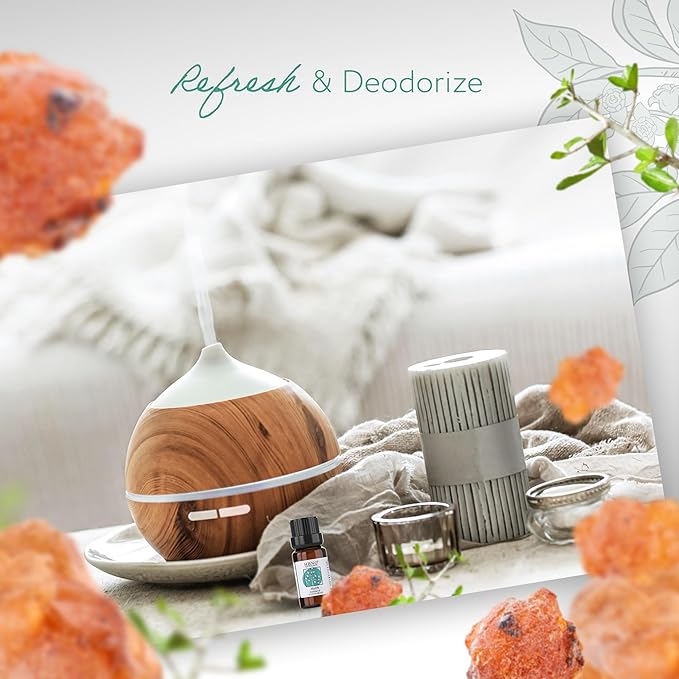 HBNO Myrrh Essential Oil - 1/3 oz (10 ml) Travel Size - Natural Myrrh Oil - Perfect for Cleaning, Aromatherapy, DIY, Soap and Diffuser - Myrrh Essential Oils-VivaGrace Women