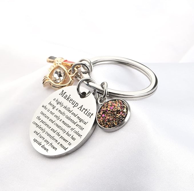 Makeup Artist Keychain Esthetician Gift Beauty Salon Jewelry for Woman Girl Beautician Gift for Makeup Lover-VivaGrace Women