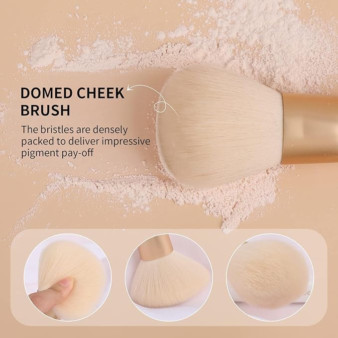 DUcare Powder Brush - Fluffy Large Makeup Brush With Soft Synthetic Bristles For Quick Makeup Setting and Blush for Flawless Application-VivaGrace Women