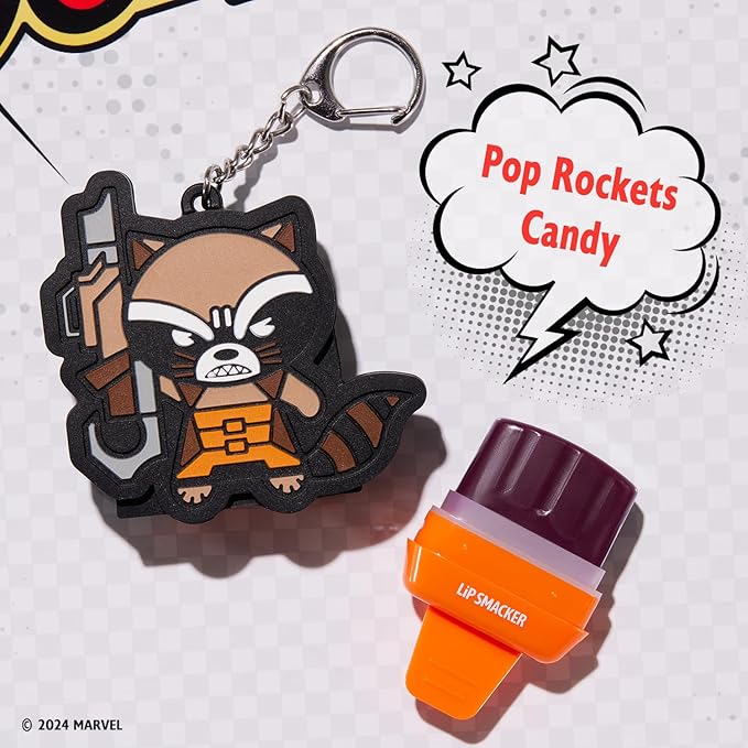 Lip Smacker Marvel, Guardians of the Galaxy, keychain, lip balm for kids - Rocket Racoon (keychain)-VivaGrace Women