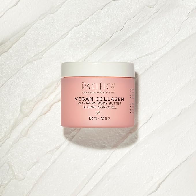 Pacifica Beauty | Vegan Collagen Body Butter | Hydrating, Nourishing, Moisturizer | Long-Lasting Hydration | Cream Lotion for Dry Skin | Light Floral Scent | Paraben Free | Vegan + Cruelty Free-VivaGrace Women
