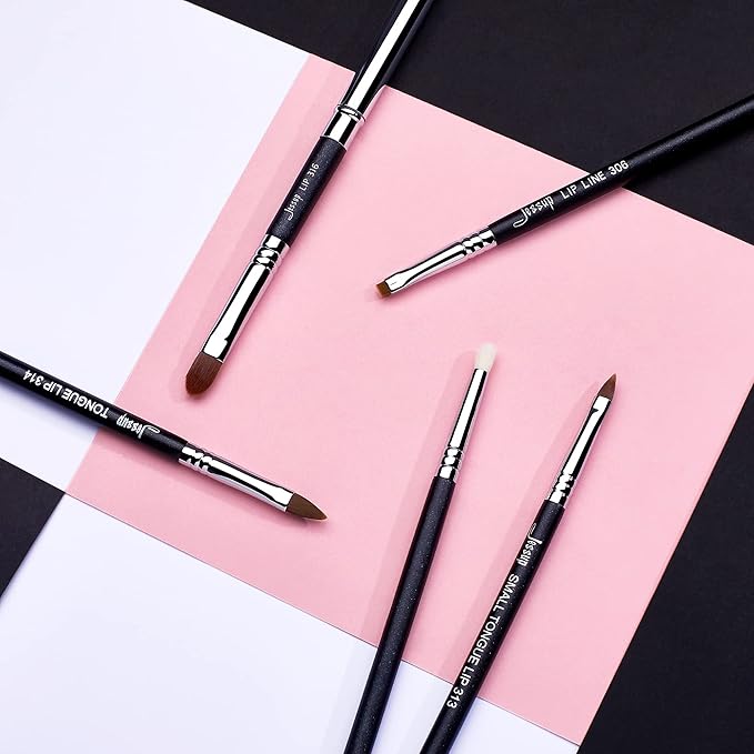 Jessup Lip Brush Set, Professional Lip Makeup Brushes for Lipstick Streak-Free Contour Define and Accentuate, Premium Synthetic Hair, 5pcs T325-VivaGrace Women