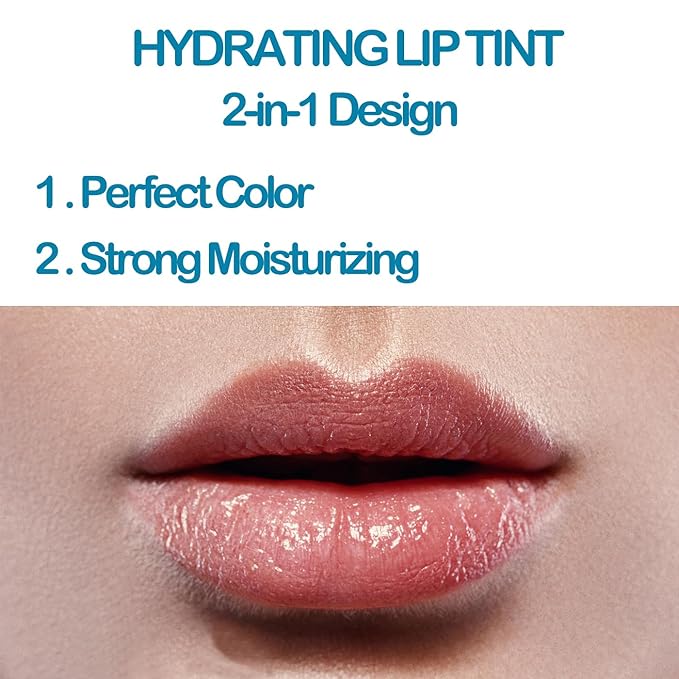 2pcs Thrive Lip Tint Hydrating, Strong Moisturizing Effect Tinted Lip Balm Hydrating, Natural Ingredients Sheer Moisture Lip Tint, Non-Sticky and Long-Lasting Lip Care-VivaGrace Women